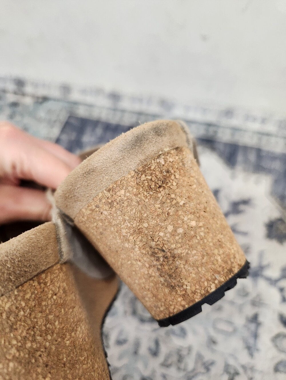Birkenstock Papillio Fanny Wedge Clogs Suede - Picture 9 of 11